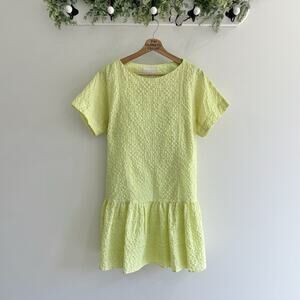 Anthropologie Corey Lynn Calter Mariah Textured Mini Dress Bright Yellow small